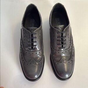 Boemos Gray  Oxford Shoes with Wingtip Design